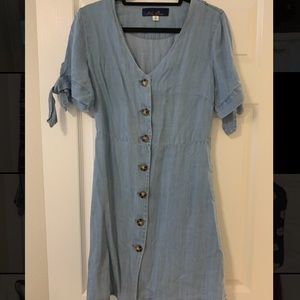 Denim button up dress